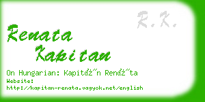 renata kapitan business card